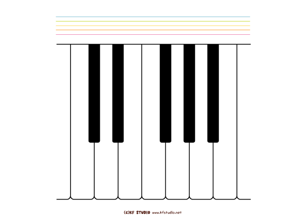 ピアノ鍵盤図 原寸大 Kf Studio